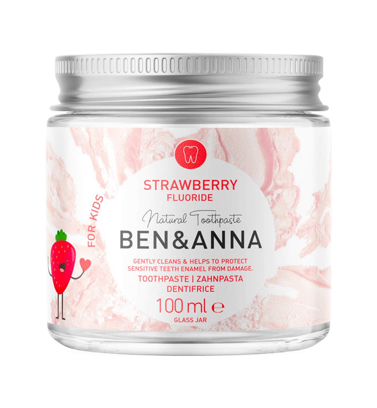 Ben&Anna – Pasta Dentifricia Strawberry con Fluoro kids